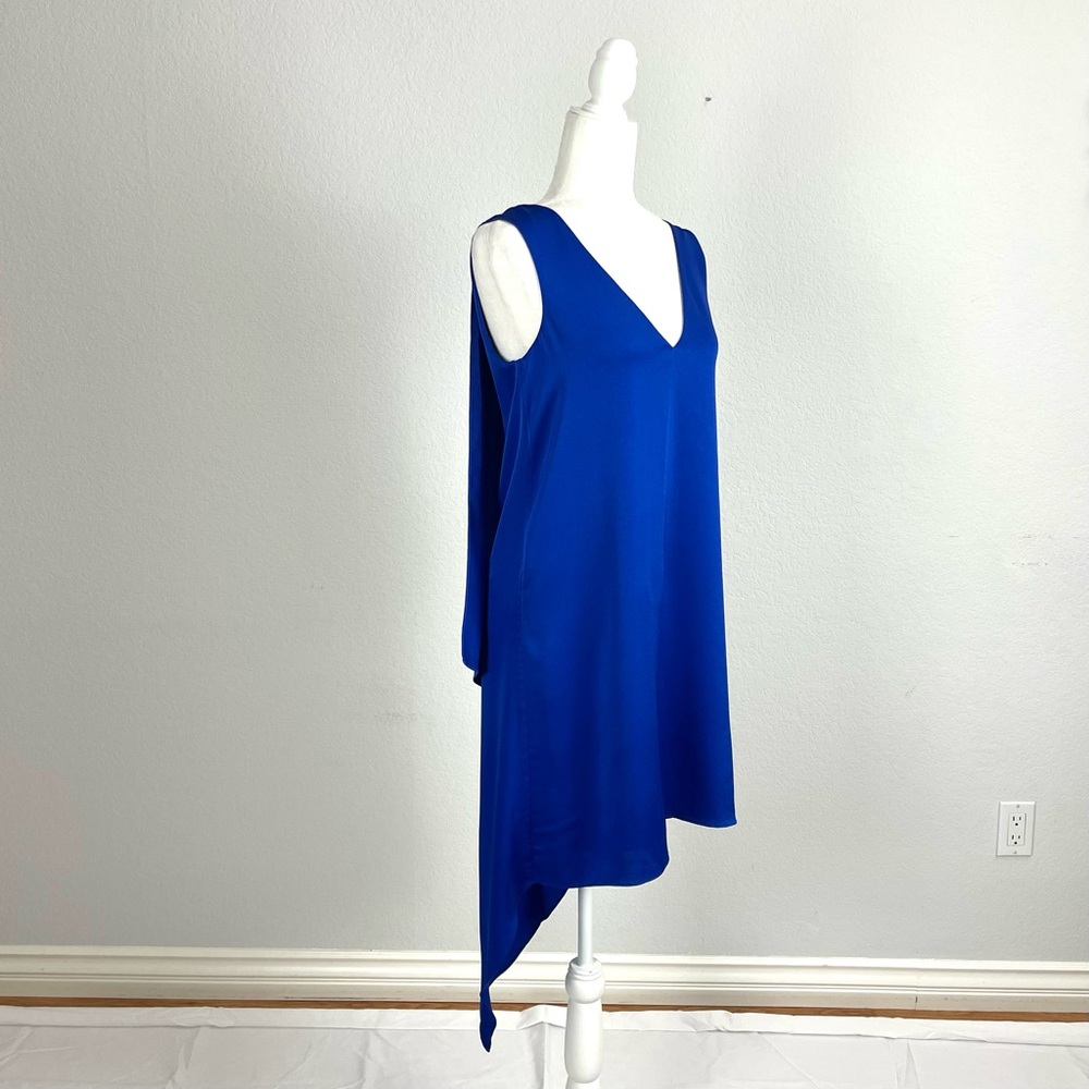 BCBGMaxazria Blue Shana High-low Asymmetrical Sleeveless Dress XXS - Picture 3 of 8